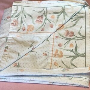 FINAL SALE PRICE Wamsutta Queen Size Floral Bordered Flat Sheet